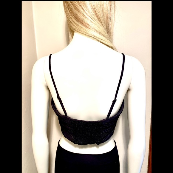 ZARA - Crinkle Sweetheart Crop Top - Picture 9 of 16